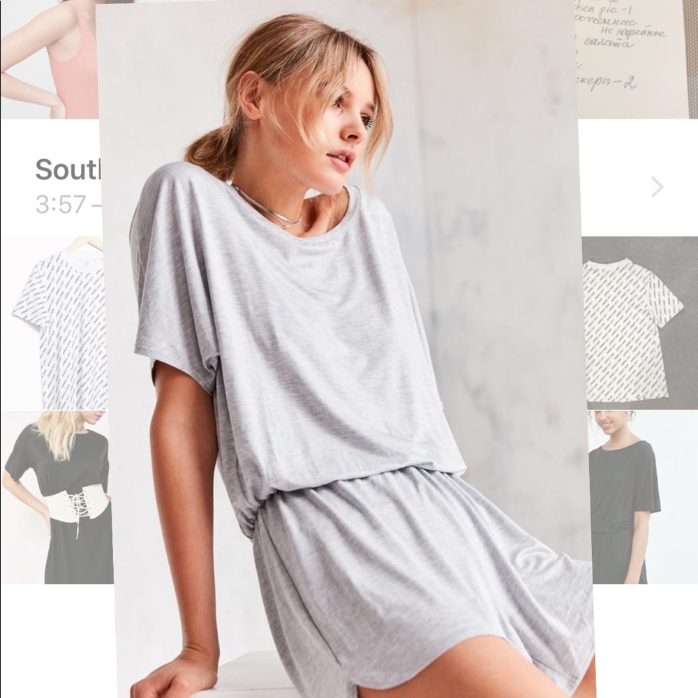 BLACK silence & noise slouchy tee romper